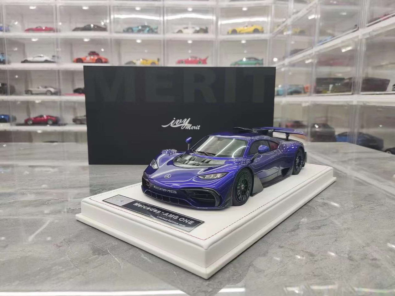 1/18 Ivy Mercedes AMG ONE (Metallic Blue) Resin Car Model Limited 39 Pieces