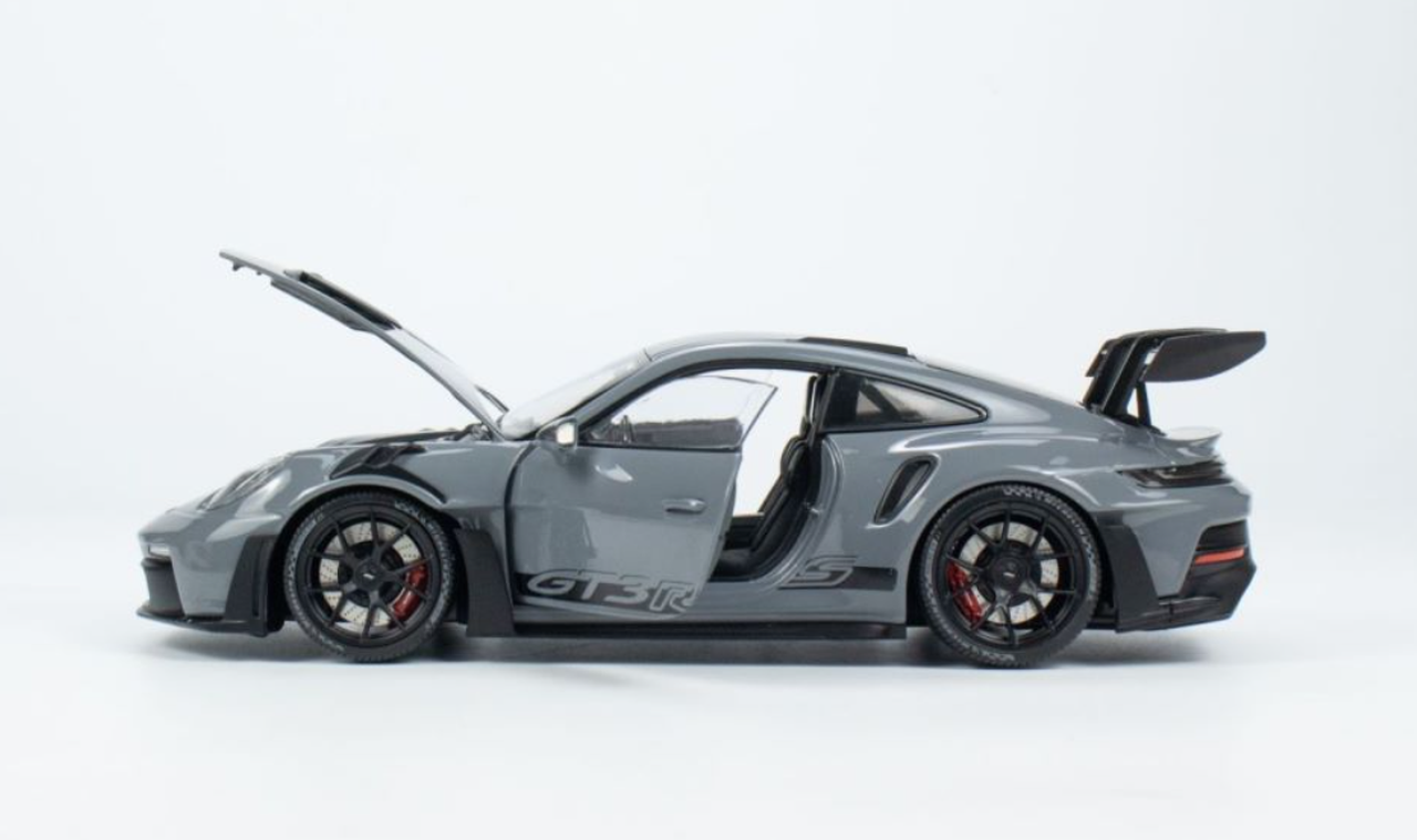 1/18 Minichamps 2024 Porsche 911 (992) GT3 RS Weissach Package (Arctic Grey) Diecast Car Model