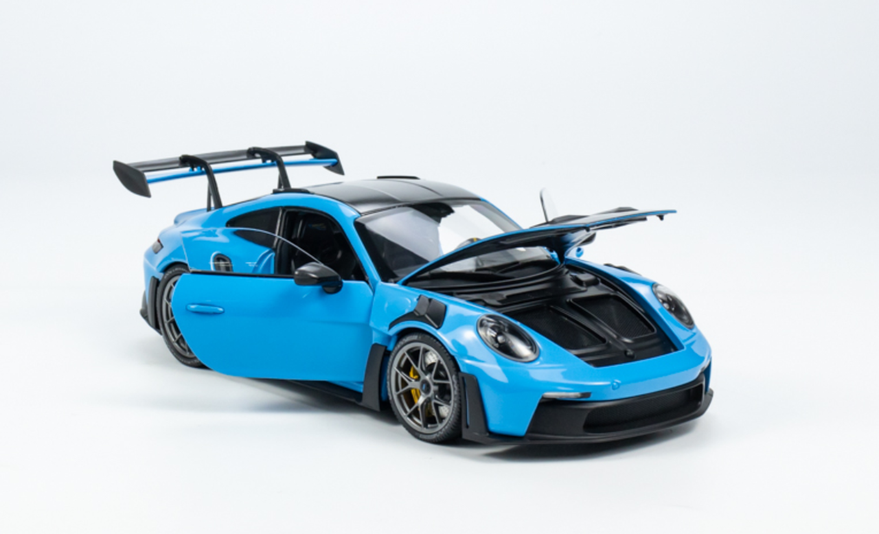 1/18 Minichamps 2024 Porsche 911 (992) GT3 RS Weissach Package (Blue with Dark Silver Wheels) Diecast Car Model