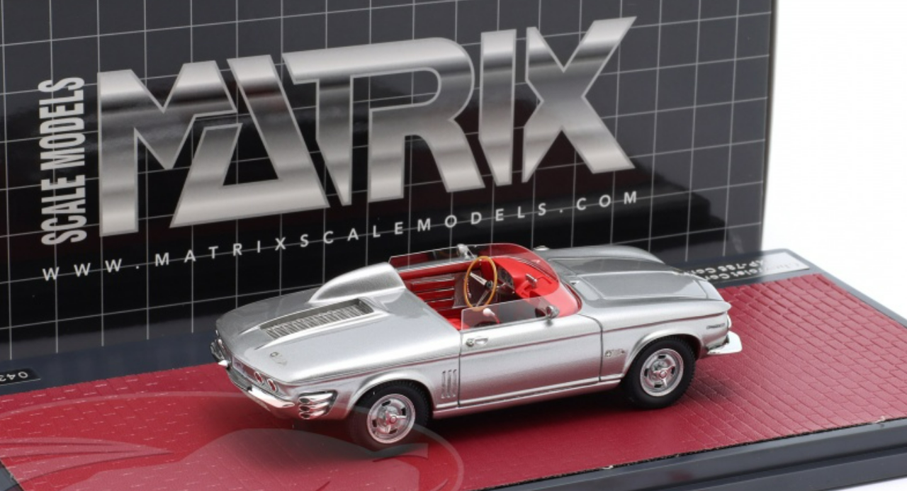 1/43 Matrix 1962 Chevrolet Corvair Super Spyder XP-785 Concept (Silver Metallic) Car Model
