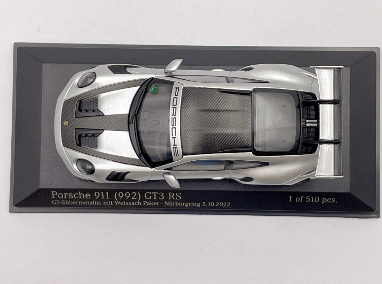 1/43 Minichamps Porsche 911 (992) GT3 RS Weissach Package Nürburgring 5.10.2022 Car Model