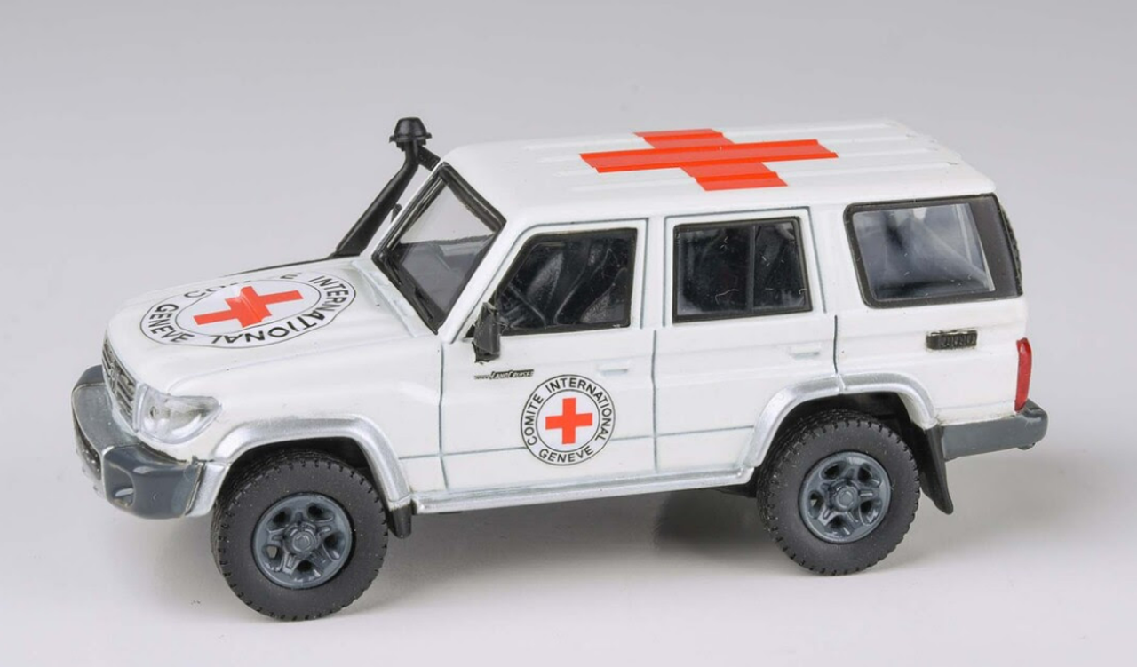 1/64 Paragon Toyota Land Cruiser 76 Red Cross Diecast Car Model