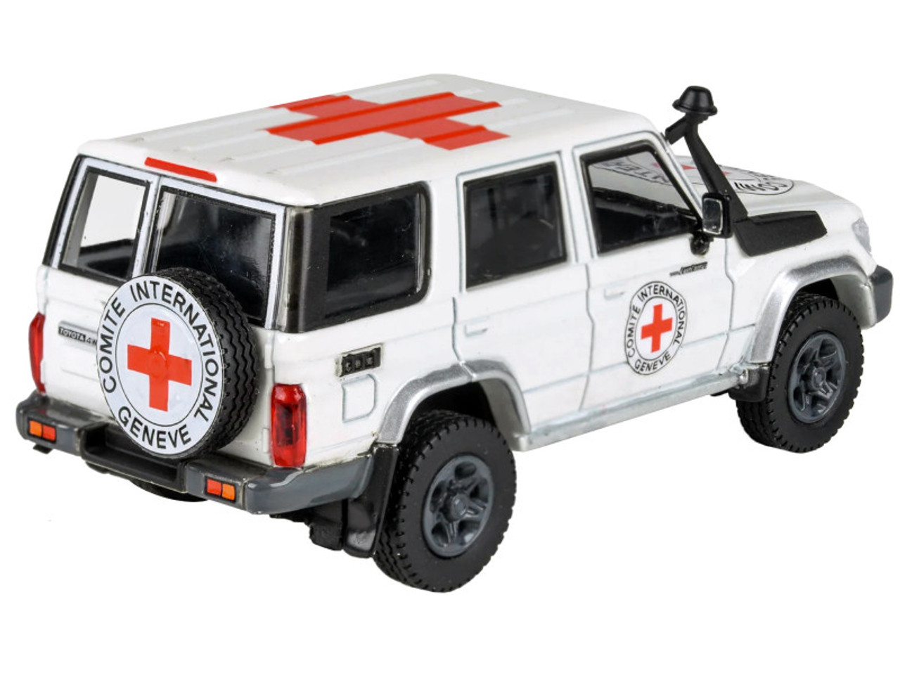 1/64 Paragon Toyota Land Cruiser 76 Red Cross Diecast Car Model