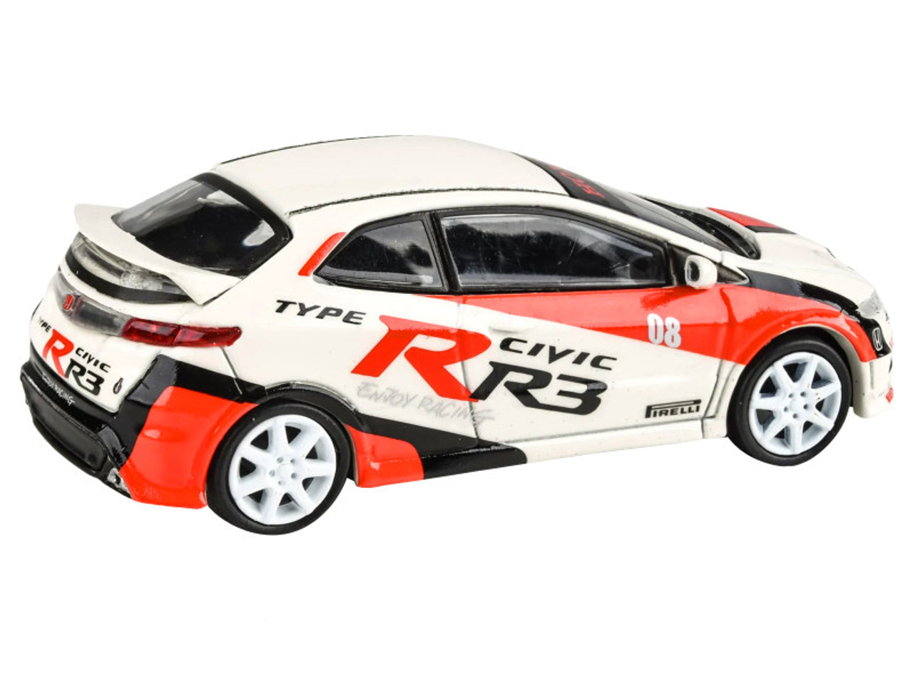 1/64 Paragon 2007 Honda Civic Type R FN2 Race Livery Diecast Car Model