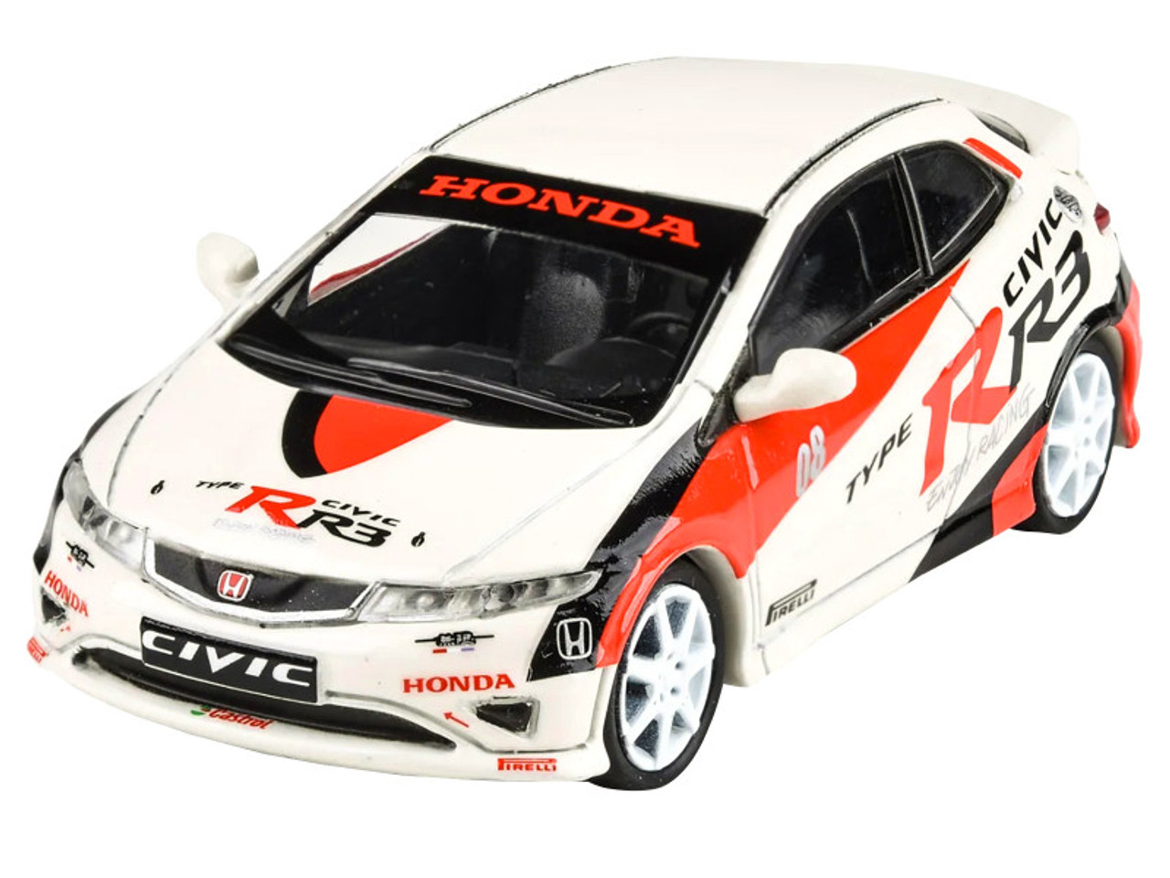 1/64 Paragon 2007 Honda Civic Type R FN2 Race Livery Diecast Car Model