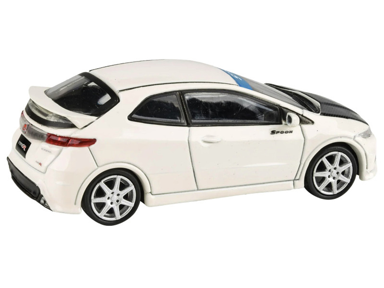 1/64 Paragon 2007 Honda Civic Type R FN2 (White with Carbon Hood) Diecast Car Model