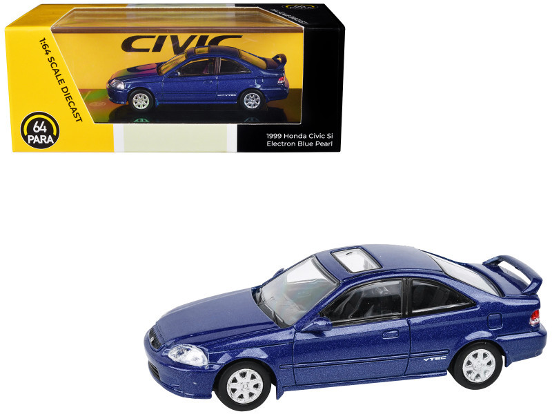 1/64 Paragon 1999 Honda Civic Si (Electron Blue Pearl) Diecast Car