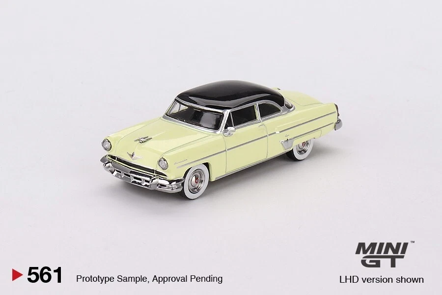 1/64 Mini GT 1954 Lincoln Capri Premier (Yellow with Black Top) Limited Edition Diecast Car Model