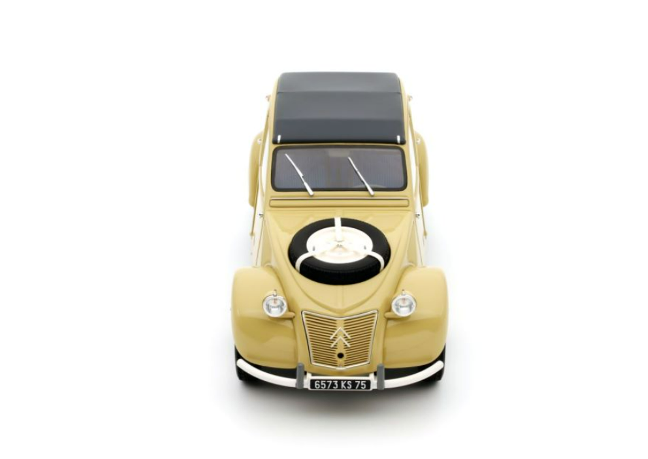 1/18 OTTO 1964 Citroen 2CV Sahara (Beige Yellow) Car Model