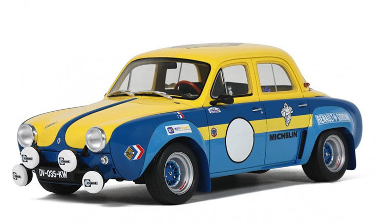 1/18 OTTO 1964 Renault Dauphine (Yellow & Blue) Car Model