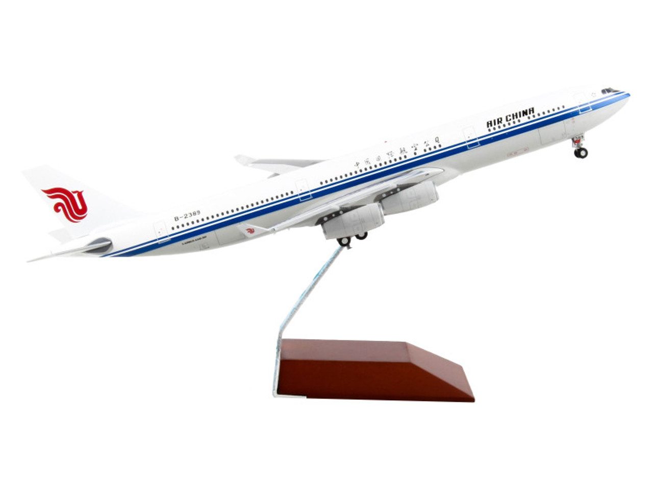 Airbus A340-300 Commercial Aircraft "Air China" White with Blue Stripes "Gemini 200" Series 1/200 Diecast Model Airplane by GeminiJets