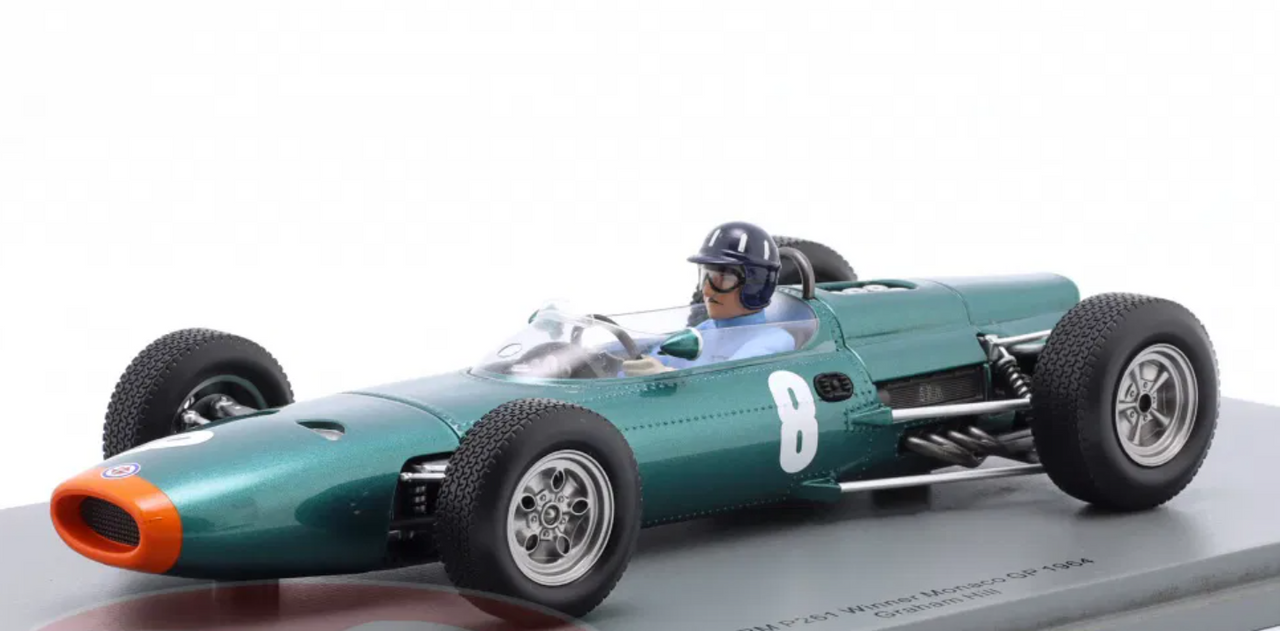 1/18 Spark 1964 Formula 1 BRM P261 No.8 Winner Monaco GP Car Model