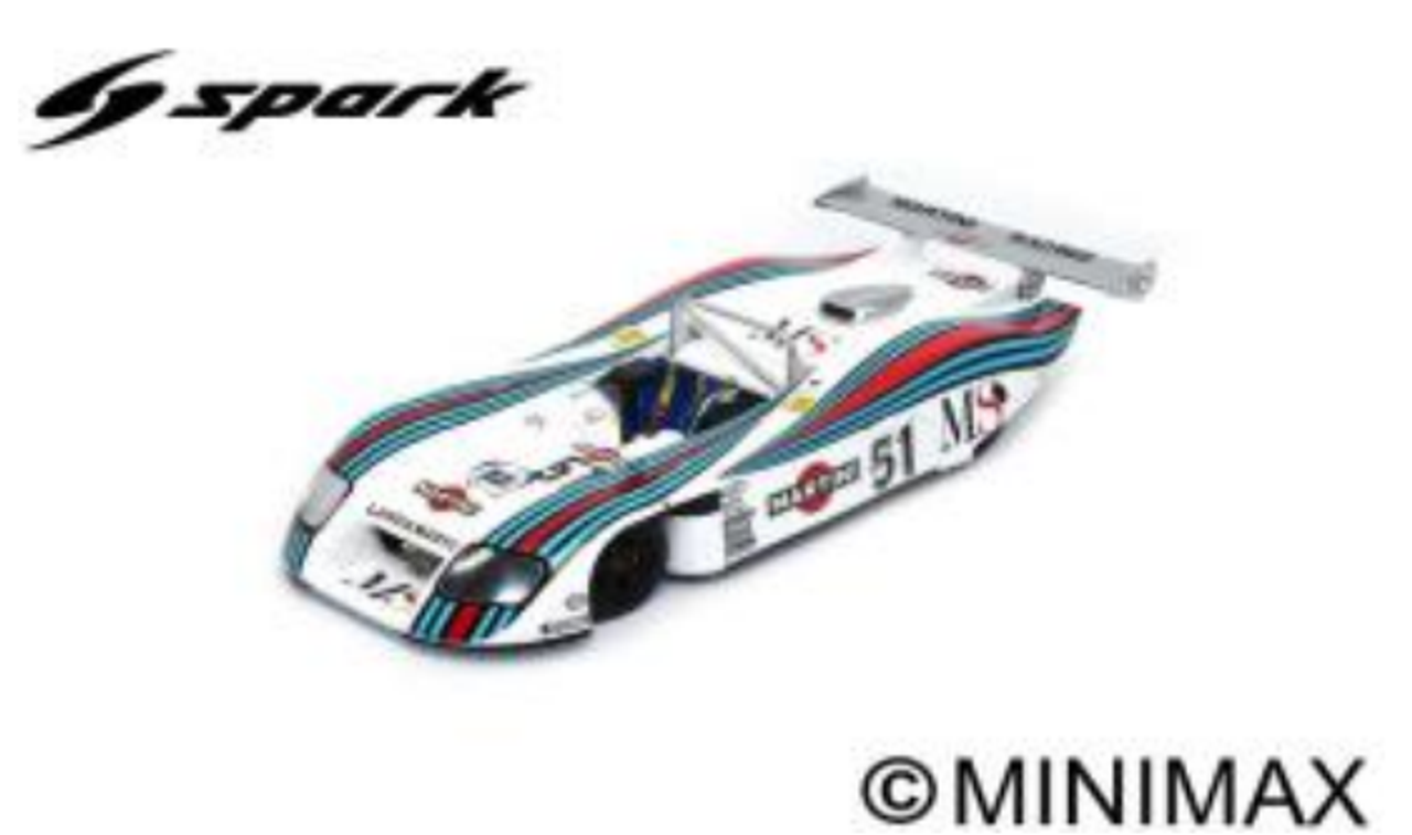 1/18 Spark 1982 Lancia Martini GR6 No.51 24H Le Mans T. Fabi - M. Alboreto - R. Stommelen Car Model