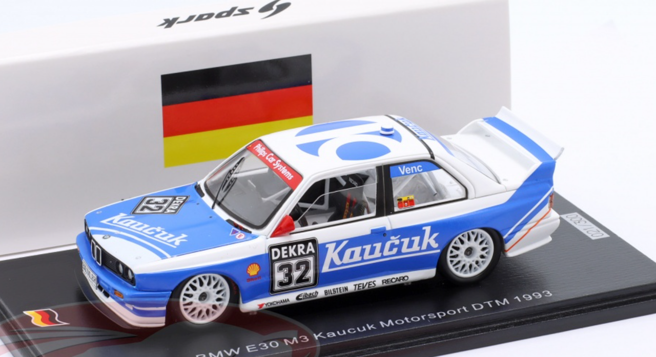 1/43 Spark 1993 BMW E30 M3 No.32 Kaucuk Motorsport DTM Josef Venc Car Model