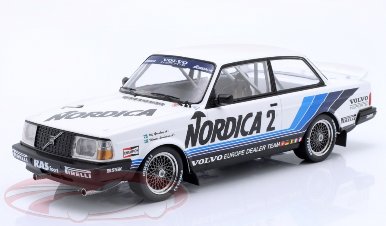 1/18 Ixo 1986 Volvo 240 Turbo #2 Winner ETCC Brünn Volvo Europe Dealer Team Ulf Granberg, Thomas Lindström Car Model