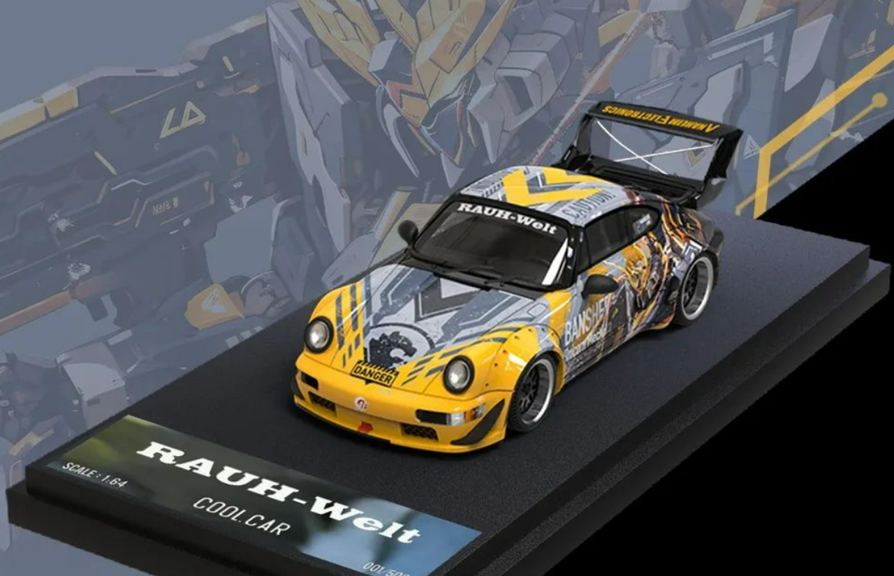 1/64 Time Micro Porsche 911 RWB 964 Banshee Diecast Car Model