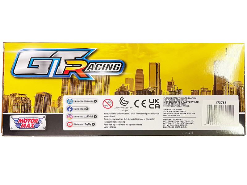 Audi R8 LMS GT3 Silver Metallic with Graphics "GT Racing" Series 1/24 Diecast Model Car by Motormax