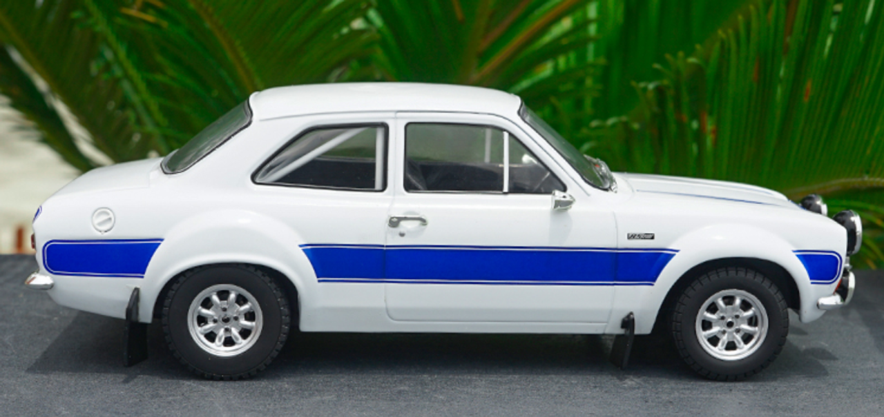 1/18 Triple9 Triple 9 Ford Escort MK1 Road Car (White w/ Blue Stripe) Diecast Car Model