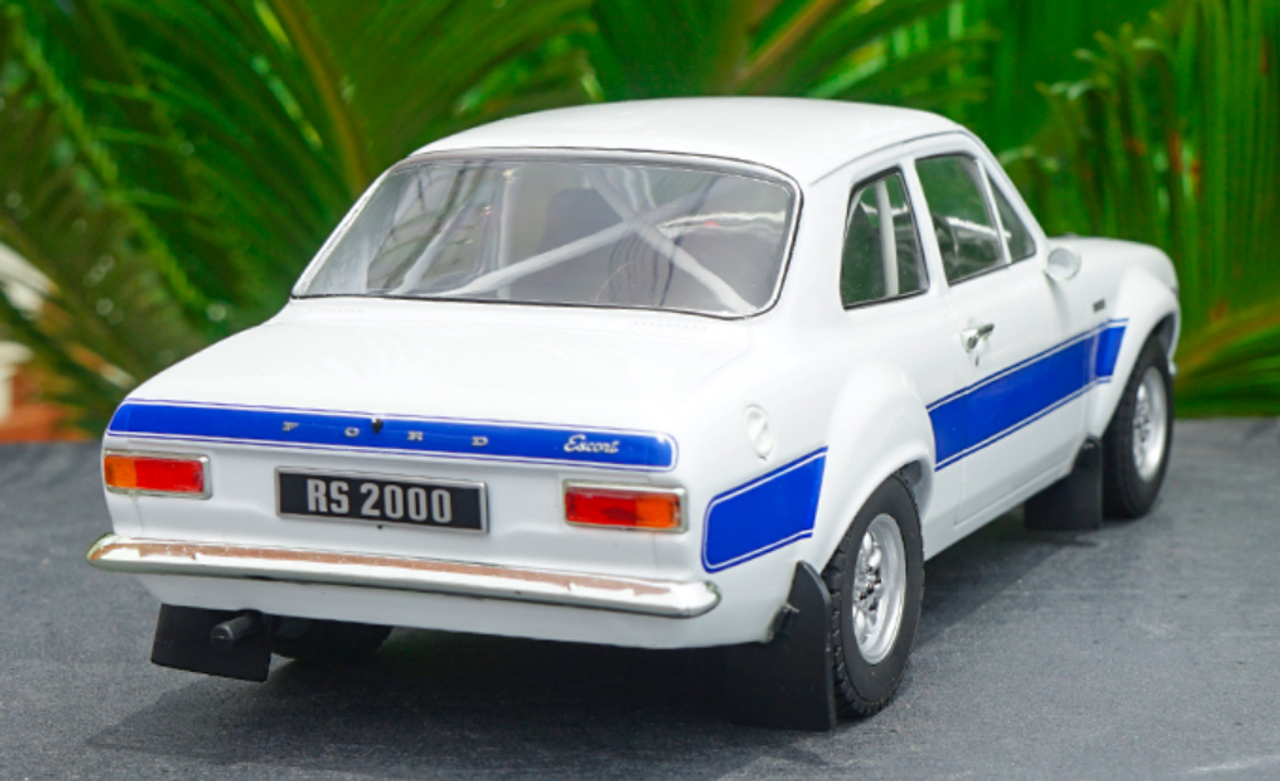 1/18 Triple9 Triple 9 Ford Escort MK1 Road Car (White w/ Blue Stripe) Diecast Car Model