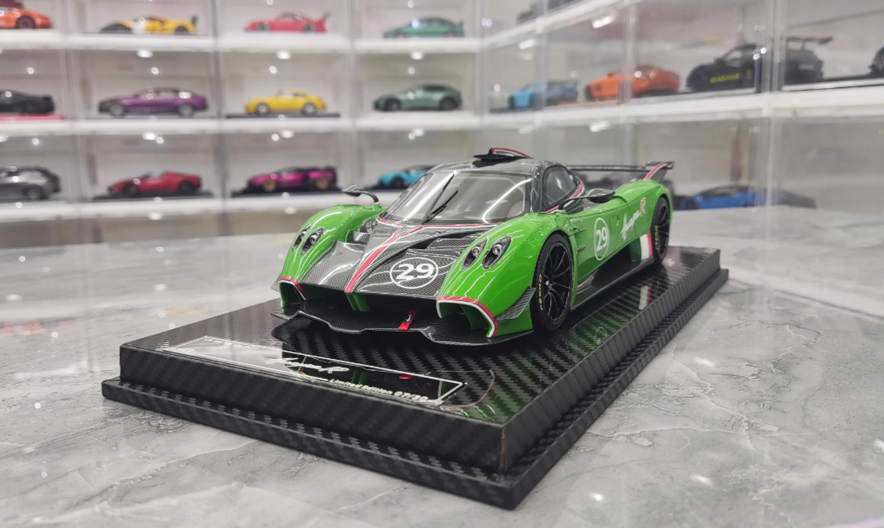 1/18 VIP Scale Pagani Huayra R #29 (Green) Resin Car Model Limited 30 Pieces