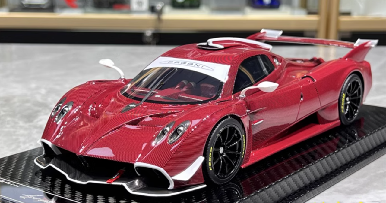 1/18 VIP Scale Pagani Huayra R (Carbon Wine Red) Resin Car Model Limited 30 Pieces