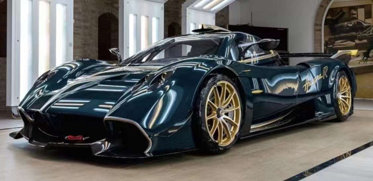 1/18 HH Model Pagani Huayra R (Silk Cyan) Resin Car Model Limited