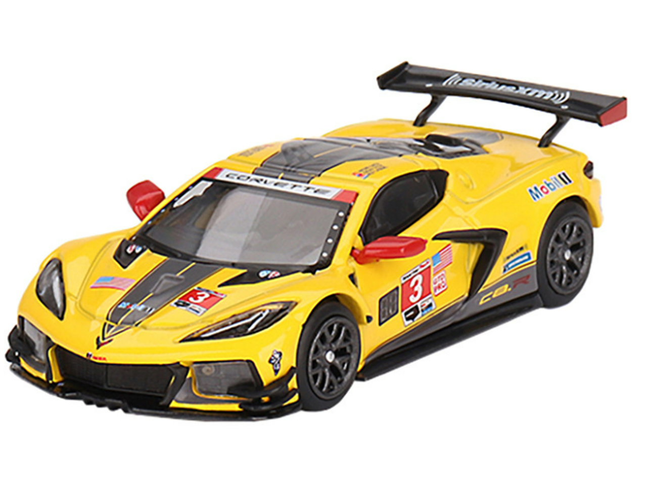 1/64 Mini GT Western Star 49X Racing Transporter with 2 Cars Chevrolet Corvette C8.R #3 Corvette Racing 2022 IMSA Sebring 12 Hrs GTD PRO Winner & Chevrolet Corvette C8.R #33 Corvette Racing 2023 WEC 1000 Miles of Sebring LMGTE AM Winner