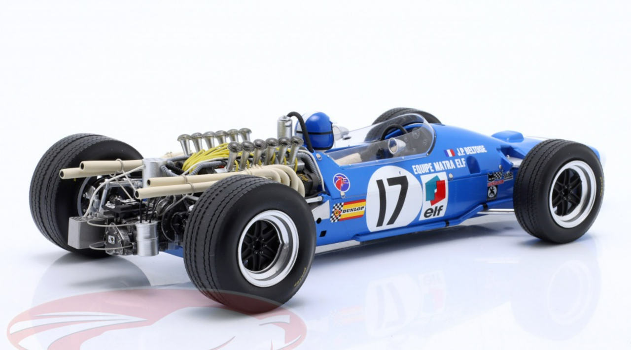 1/18 Spark 1968 Formula 1 Jean-Pierre Beltoise Matra MS11 #17 2nd Netherlands GP Car Model