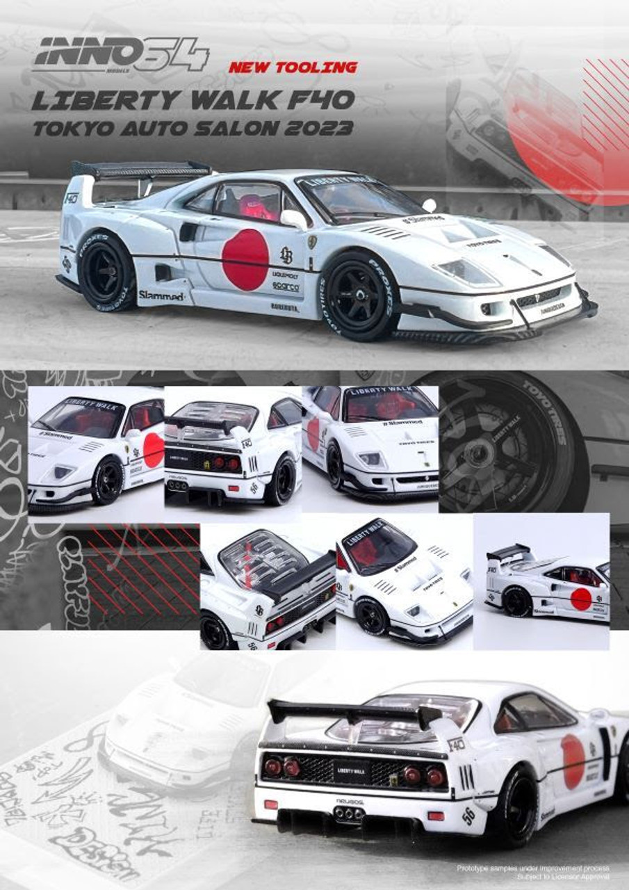 1/64 Inno64 2023 Ferrari LBWK F40 Tokyo Auto Salon (White