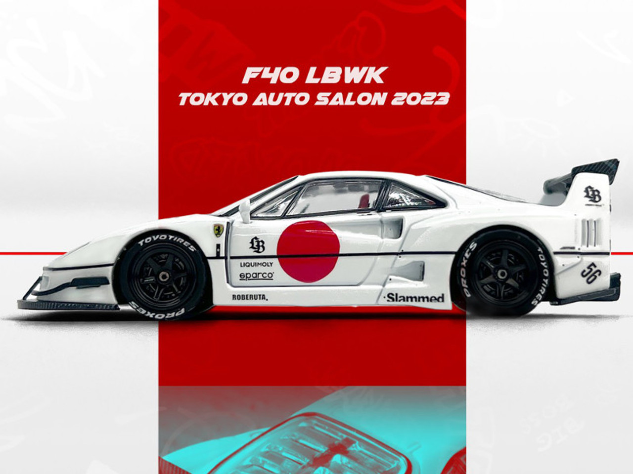 1/64 Inno64 2023 Ferrari LBWK F40 Tokyo Auto Salon (White