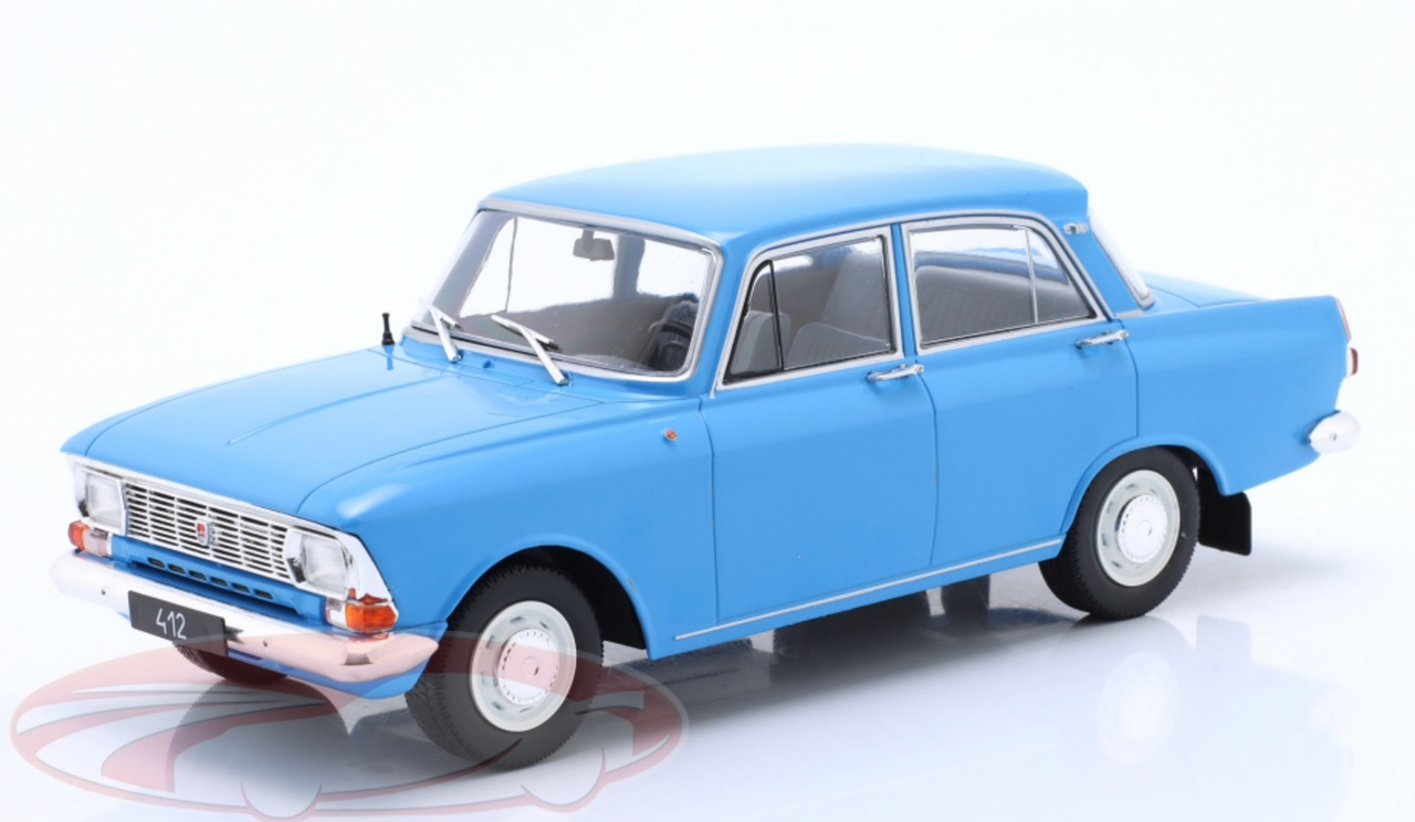 1/24 WhiteBox 1970 Moskwitsch 412 (Light Blue) Diecast Car Model