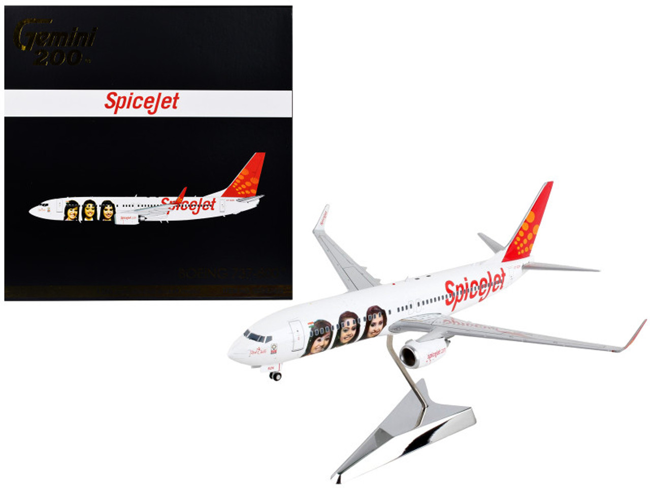 航空機・ヘリコプター 1/200 SpiceJet Boeing 737-900 Boeing 737-800 Commercial Aircraft