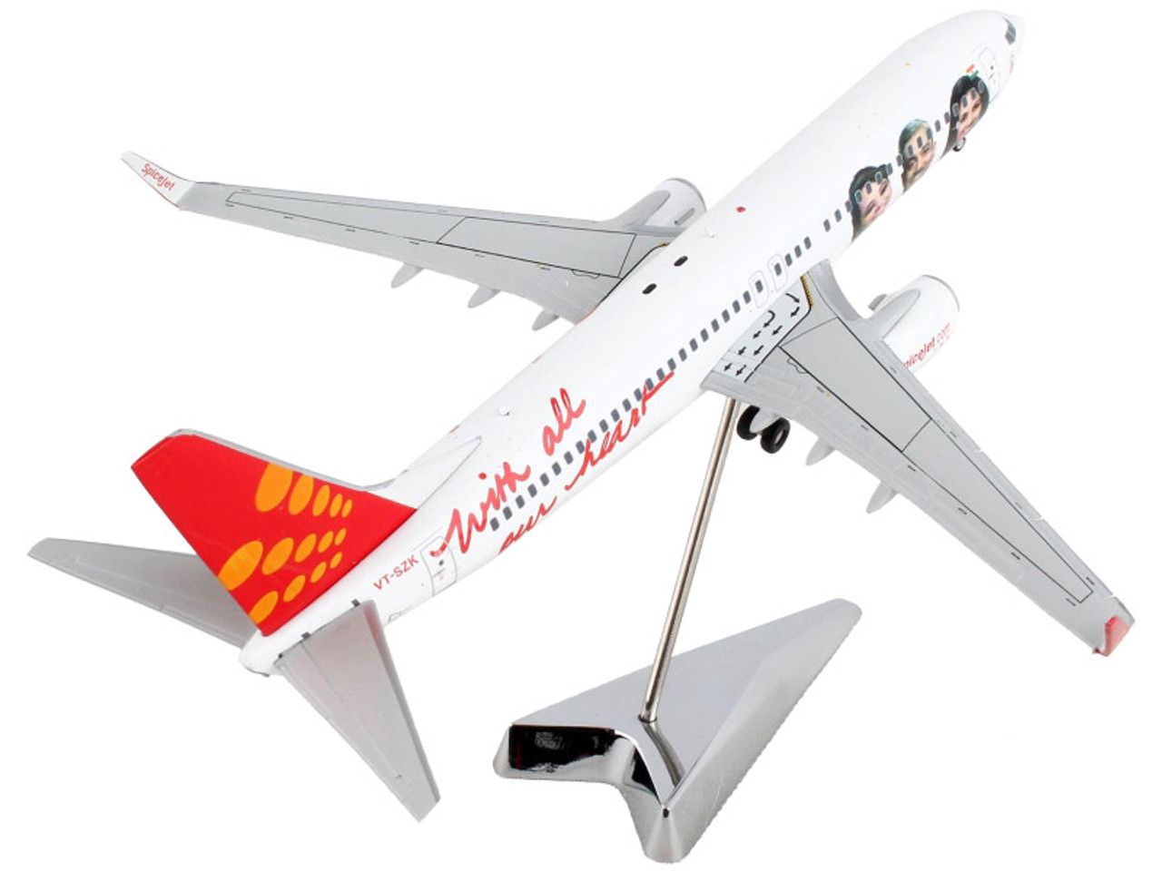 航空機・ヘリコプター 1/200 SpiceJet Boeing 737-900 Boeing 737-800 Commercial Aircraft