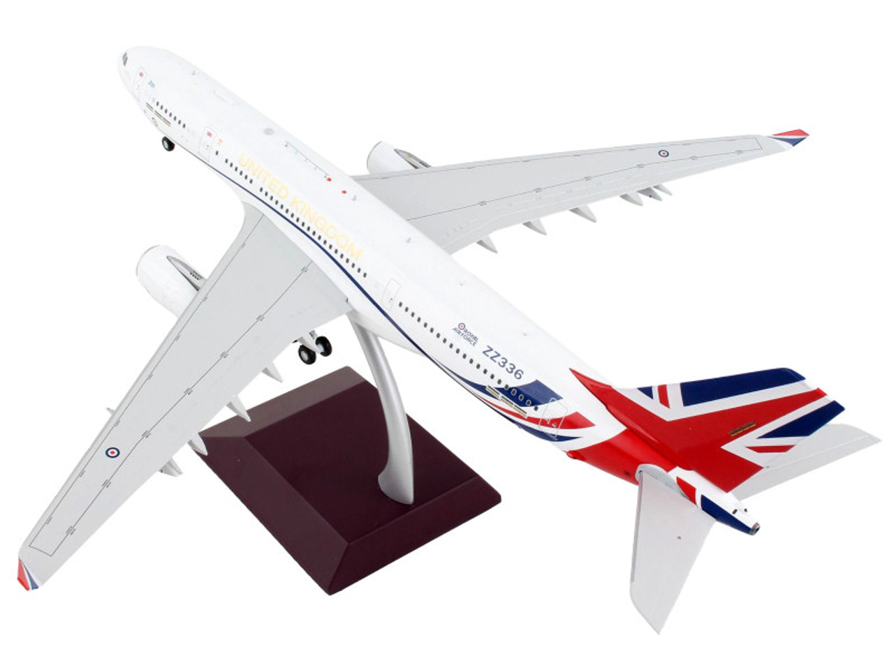 Airbus A330 MRTT Tanker Aircraft "British Royal Air Force" White with United Kingdom Flag Graphics "Gemini 200" Series 1/200 Diecast Model Airplane by GeminiJets