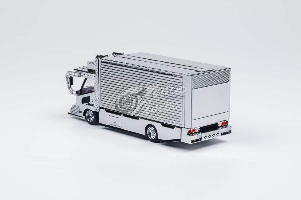 1/64 Micro Turbo Dekotora Wing Custom Truck Version 2 (Chrome Silver) Diecast Car Model