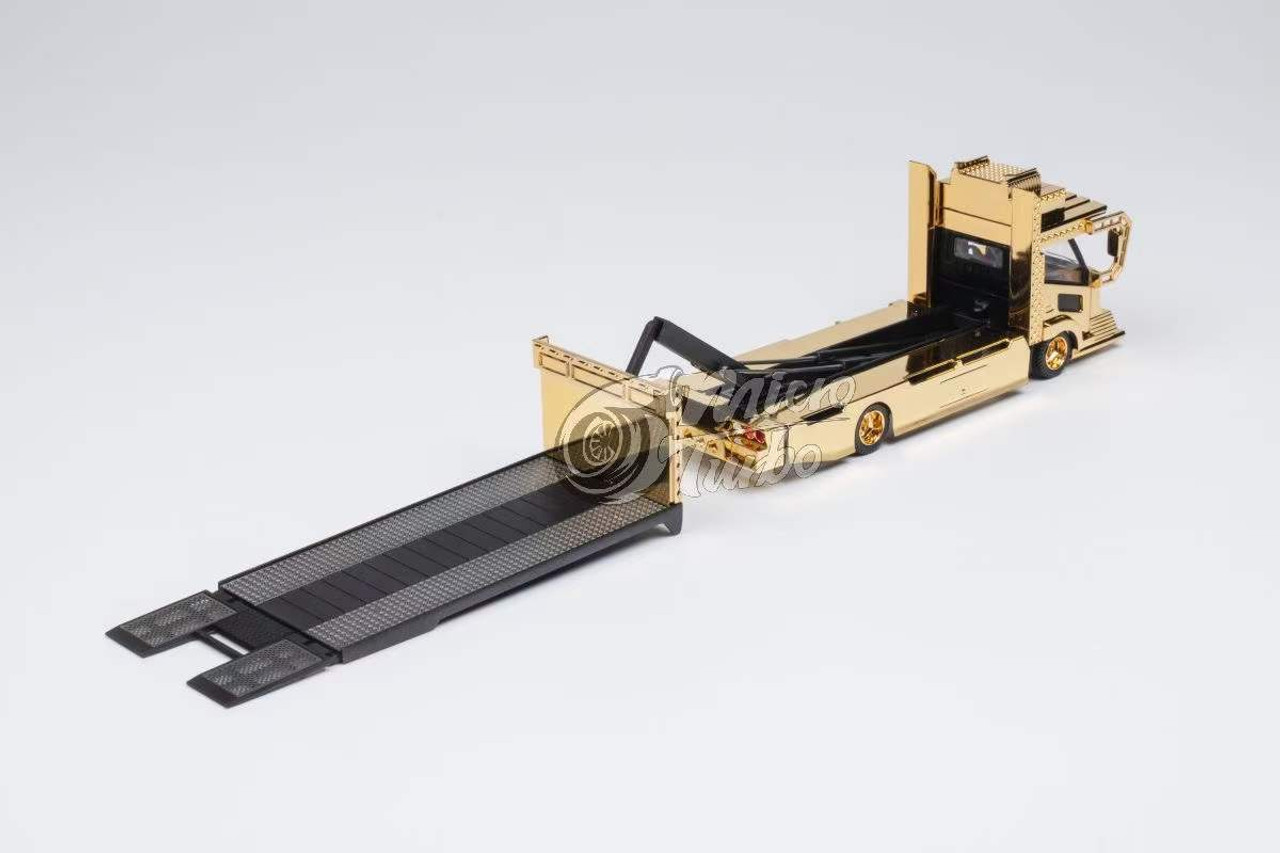 1/64 Micro Turbo Dekotora Wing Custom Truck Version 2 (Chrome Gold 