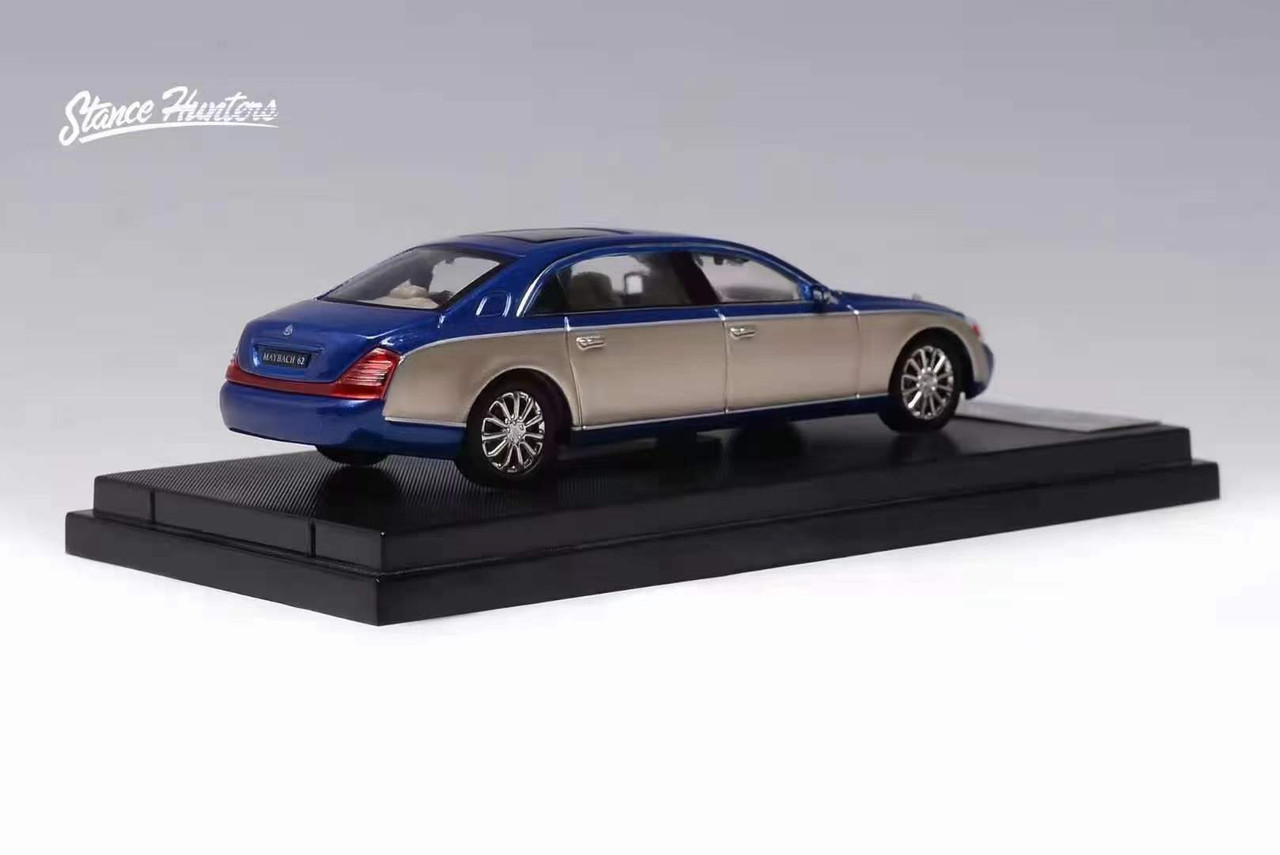 1/64 Stance Hunters Maybach 62 (Blue & Silver) Diecast Car Model