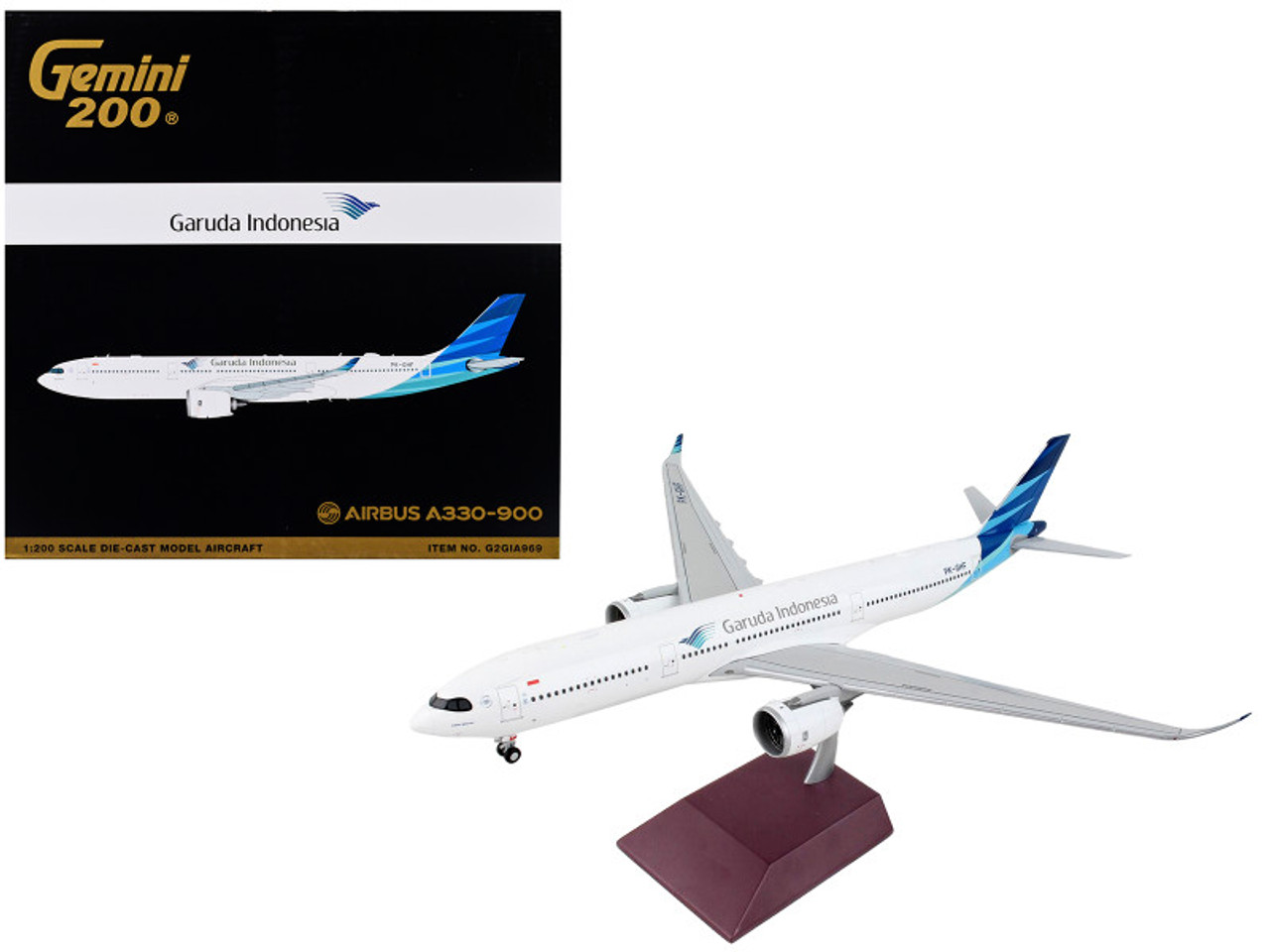 Airbus A330-900 Commercial Aircraft "Garuda Indonesia" White with Blue Tail "Gemini 200" Series 1/200 Diecast Model Airplane by GeminiJets