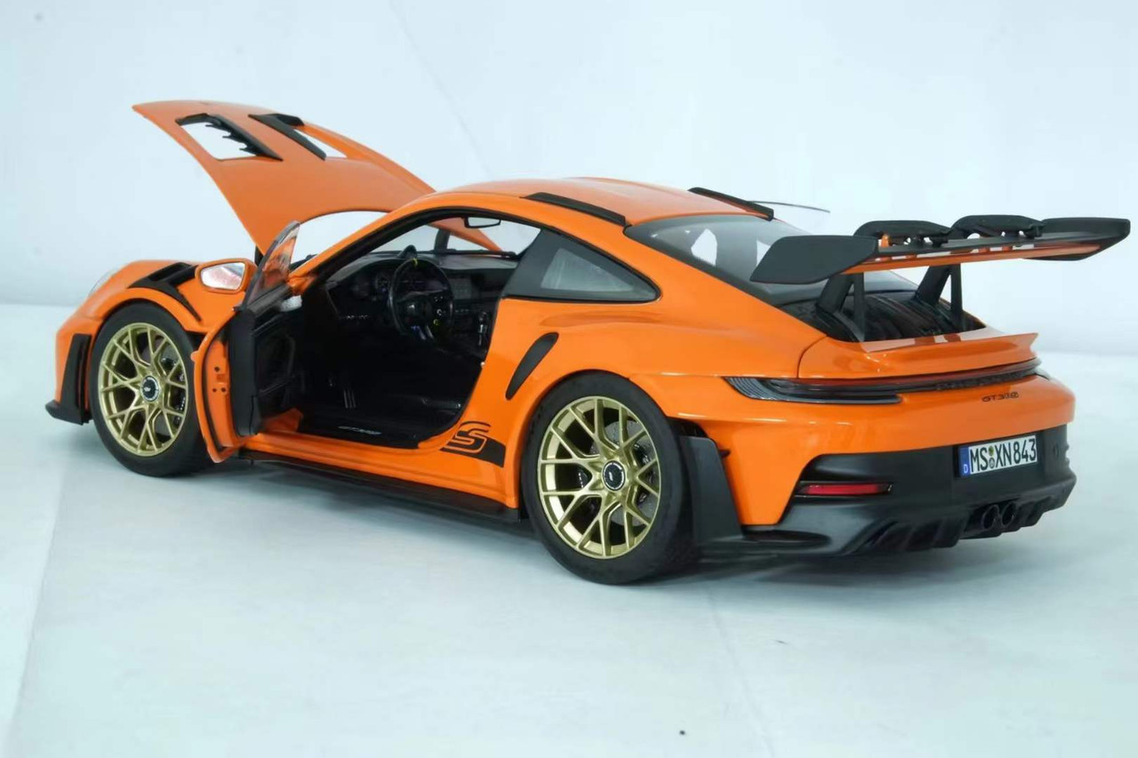 1/18 Norev 2023 Porsche 911 GT3 RS 992 (Orange with Golden Wheels 