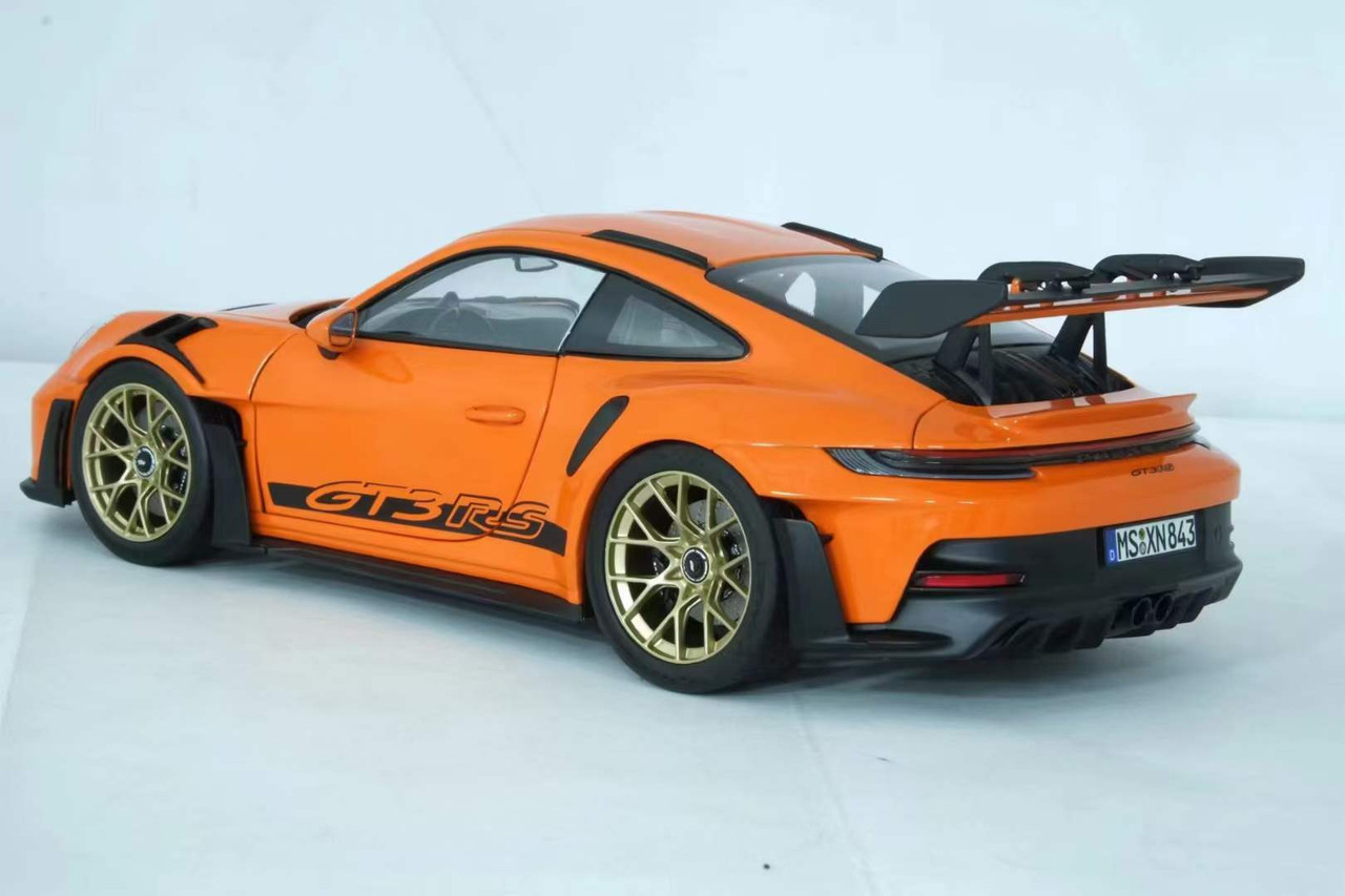 Norev Porsche 911 992 GT3 Coupe Orange 1/18 Diecast Car