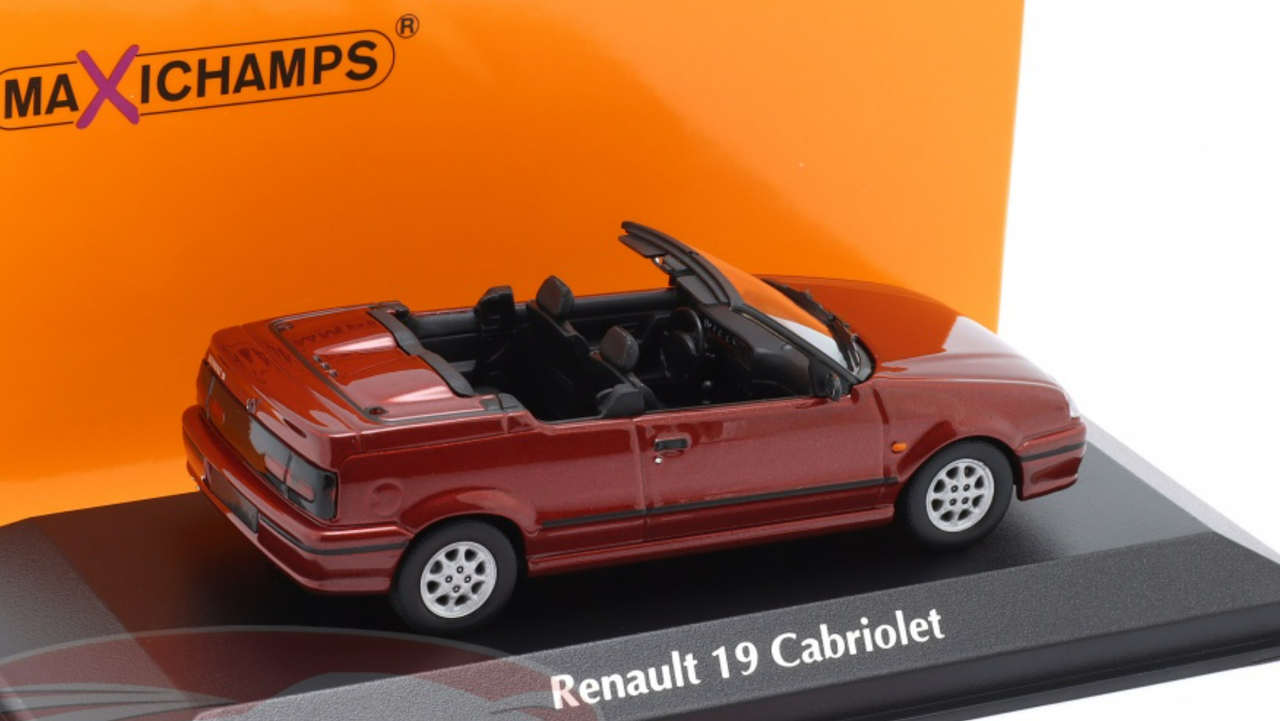 1/43 Minichamps 1991 Renault 19 Cabriolet (Red Metallic) Car Model