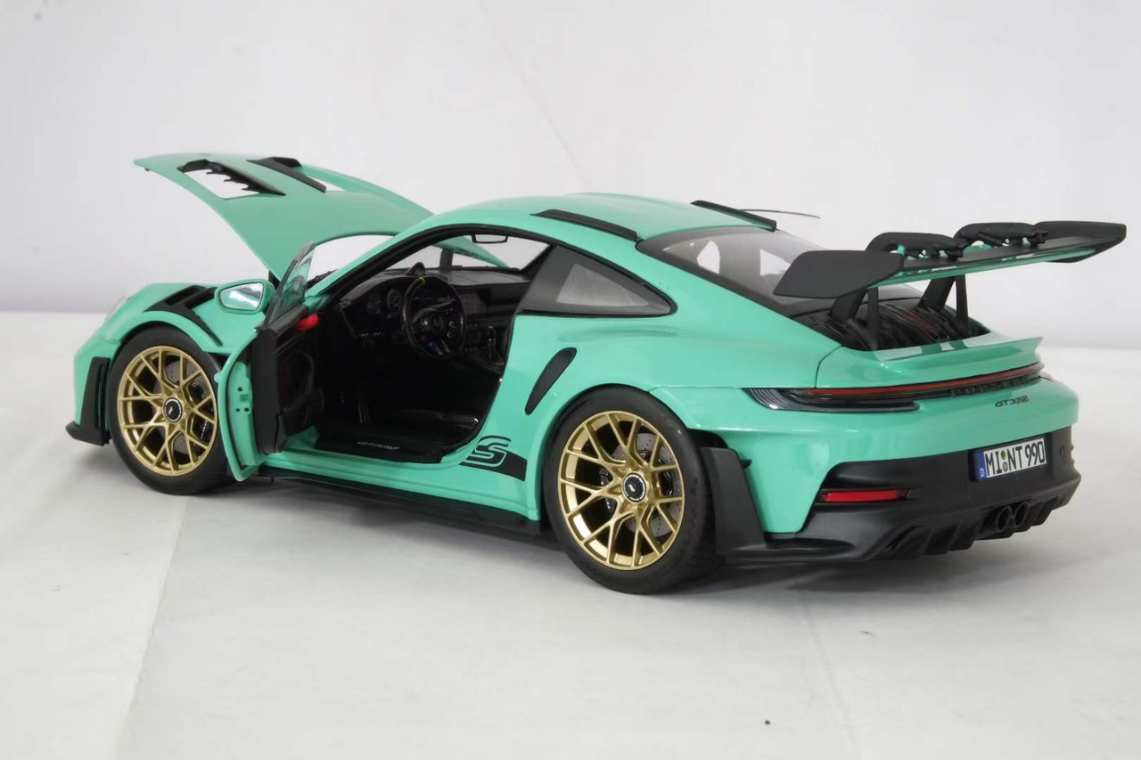 1/18 Norev 2023 Porsche 911 GT3 RS 992 (Mint Green) Diecast Car Model