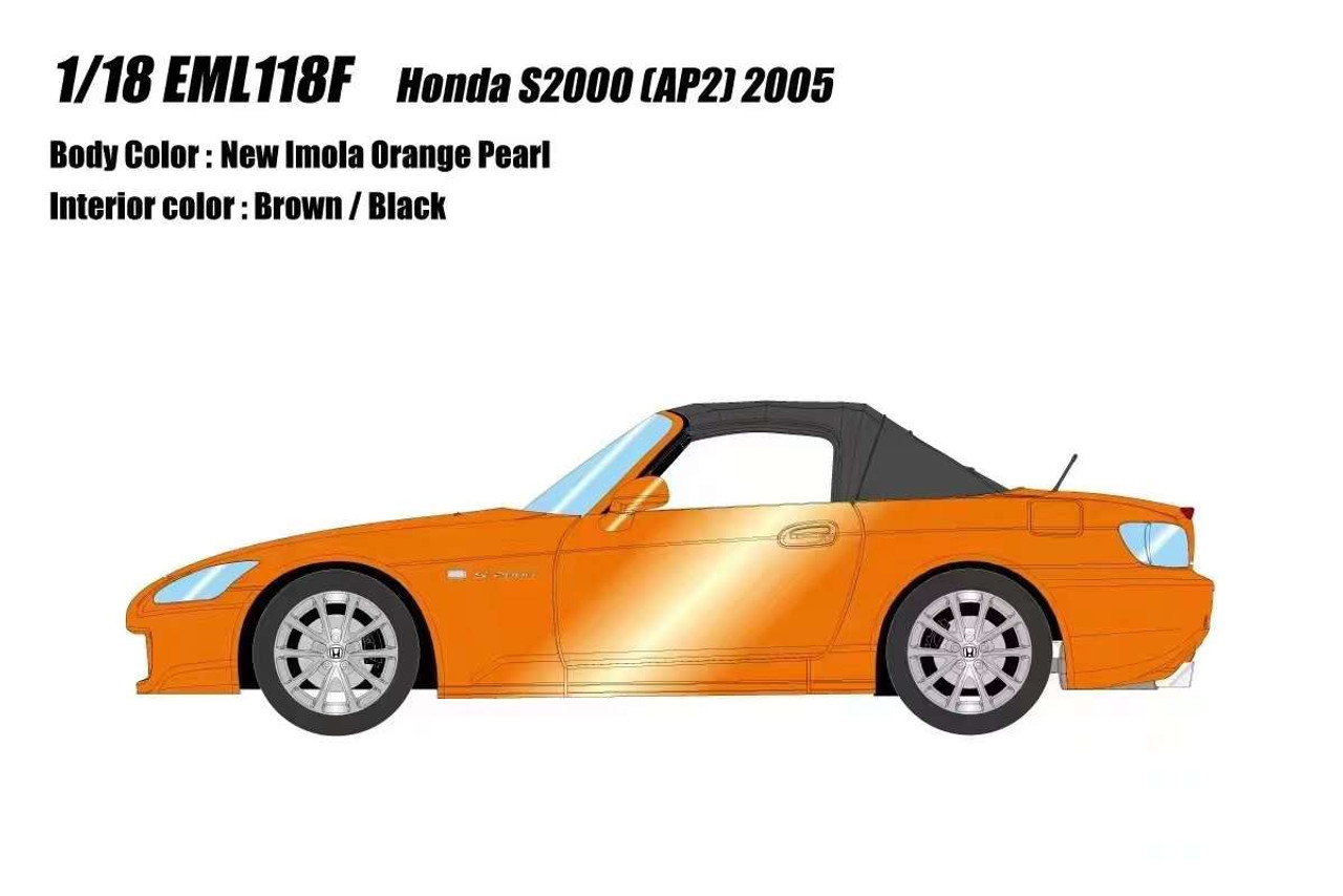 1/18 Make Up 2005 Honda S2000 AP2 (New Imola Orange Pearl) Car Model