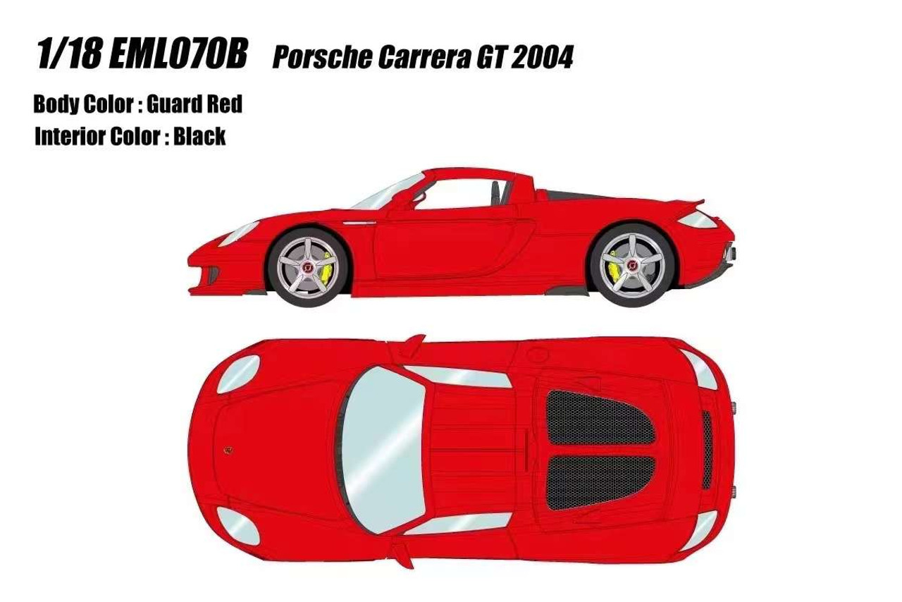1/18 Make Up 2004 Porsche Carrera GT (Guard Red) Car Model