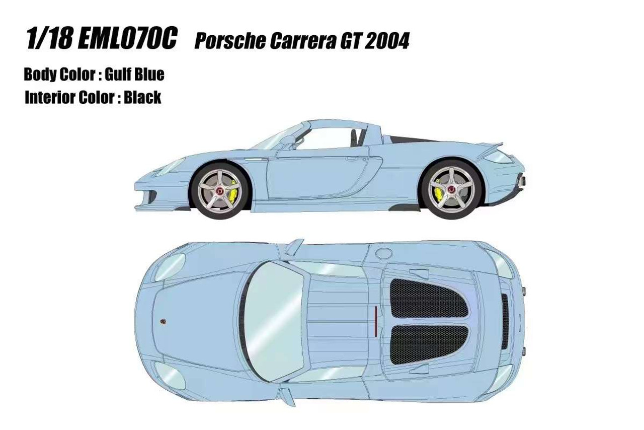 1/18 Make Up 2004 Porsche Carrera GT (Gulf Blue) Car Model