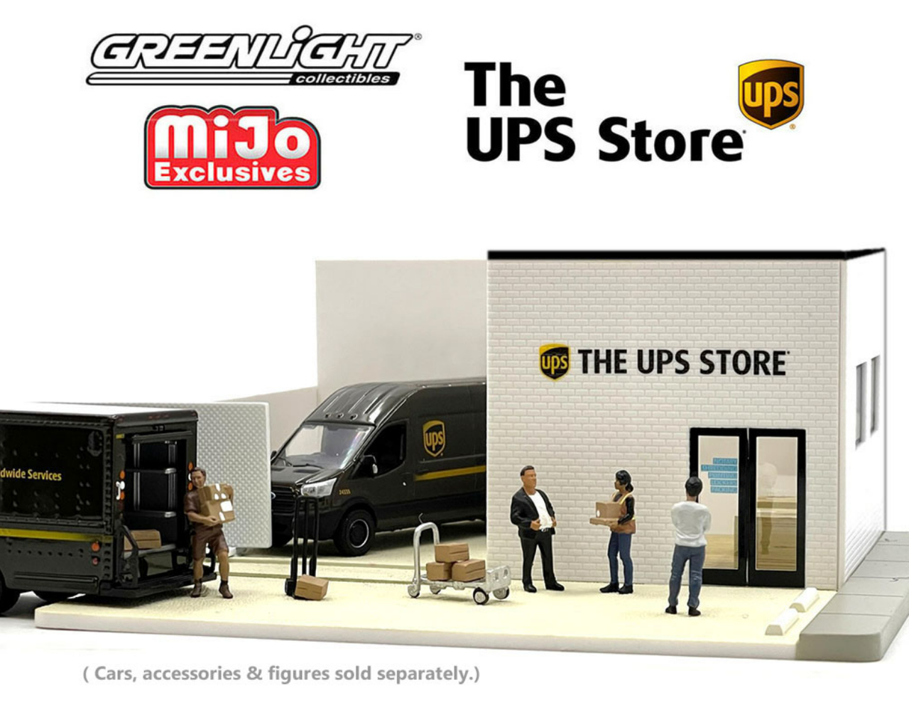1/64 Greenlight The UPS Store Diorama (cars, figures & accessories NOT included)