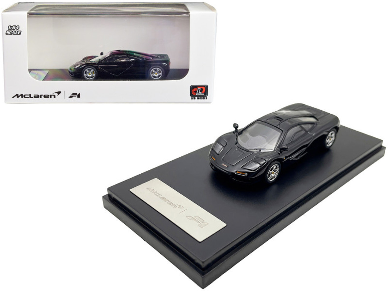 McLaren F1 Black 1/64 Diecast Model Car by LCD Models