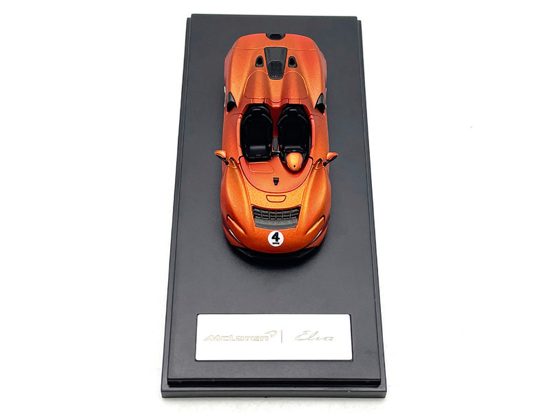 McLaren Elva Convertible #4 Matt Orange Metallic 1/64 Diecast