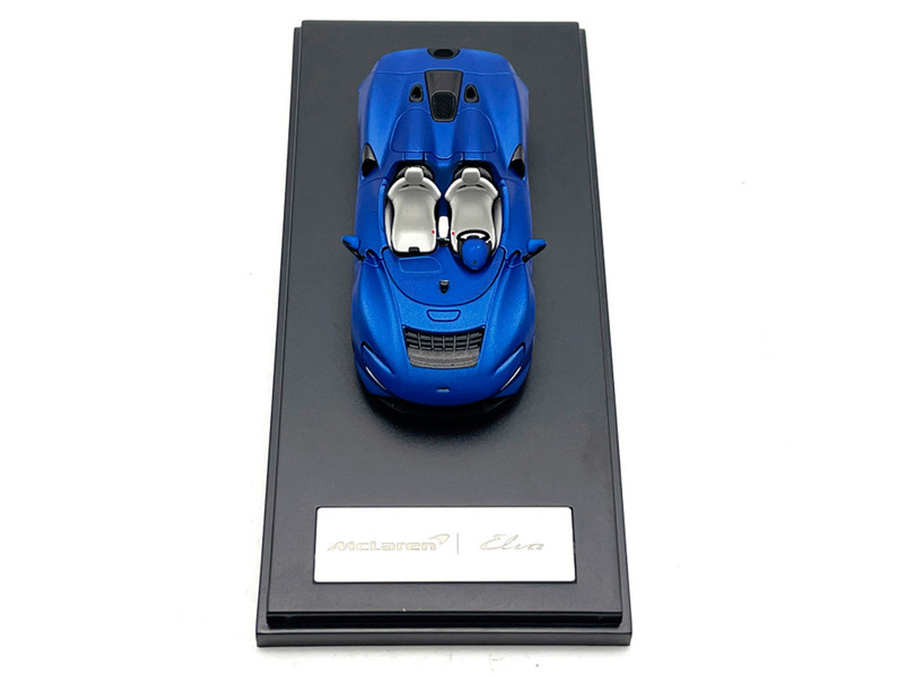 McLaren Elva Convertible Matt Blue Metallic 1/64 Diecast Model Car by LCD Models