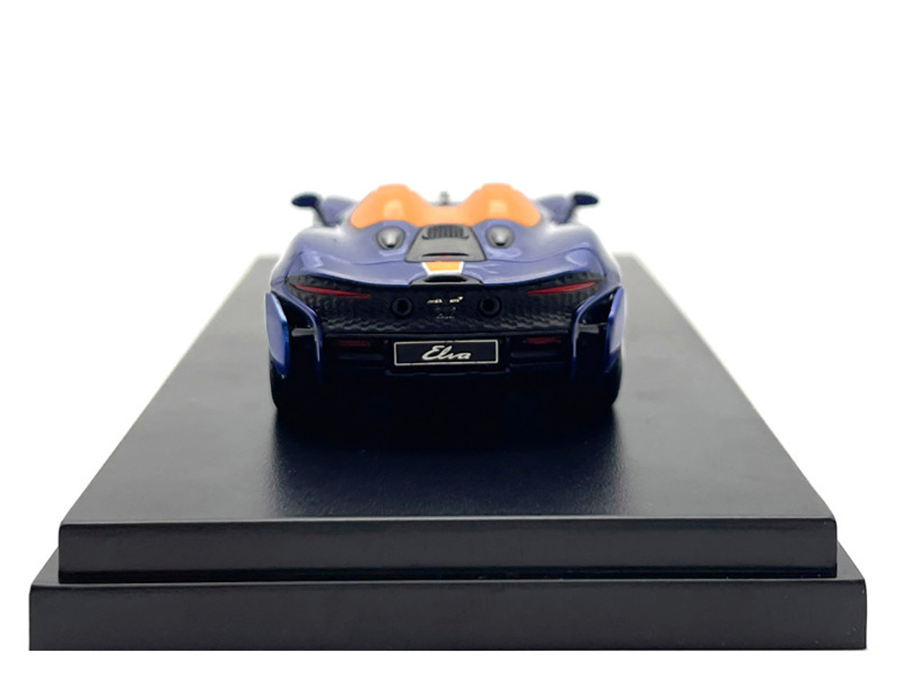 McLaren Elva Convertible Dark Blue Metallic with Orange Accents "Gulf Oil" 1/64 Diecast Model Car by LCD Models